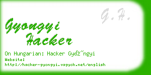 gyongyi hacker business card